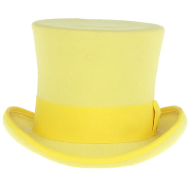 Ferrecci Premium Top Hat in Yellow Wool Victorian Elegance in