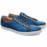 Primo Hand Burnished Leather Sneakers in Blue #color_ Blue