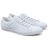 Primo Hand Burnished Leather Sneakers in White #color_ White