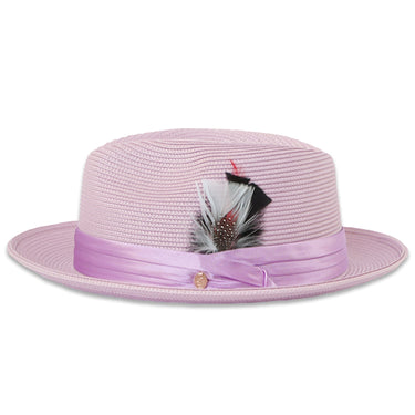 Ferrecci Tapa in Purple Crushable Straw Fedora