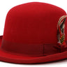 Ferrecci Wool Bowler Hat in Red