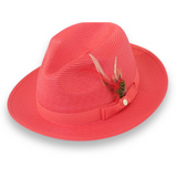 Ferrecci Tapa in Red Crushable Straw Fedora