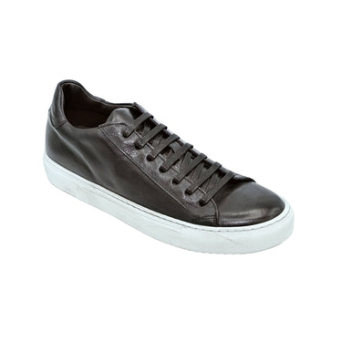 Giovacchini Ricardo in Black Nappa Leather Sneakers in Black #color_ Black