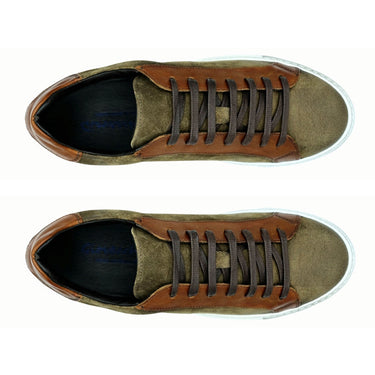 Giovacchini Rino in Antique Cognac Waxed Suede Sneakers