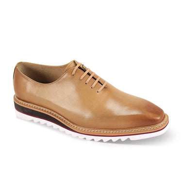 Giovanni Ruben Classic Hybrid Leather Oxford Shoes in Latte