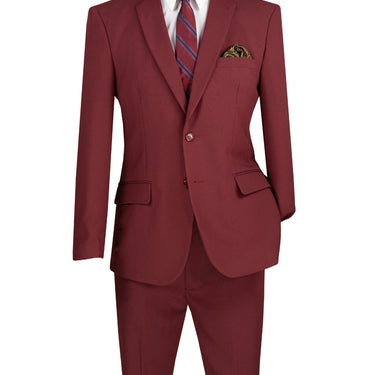 Vinci Burgundy Slim Fit 2 Piece Suit - S-2PP