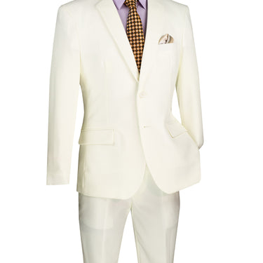 Vinci Ivory Slim Fit 2 Piece Suit - S-2PP