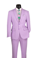 Vinci 2 Piece Slim Fit Suit in Lavender - S-2PP