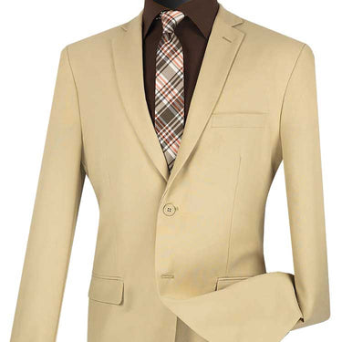 Vinci Beige Slim Fit 2 Piece Suit - S-2PP
