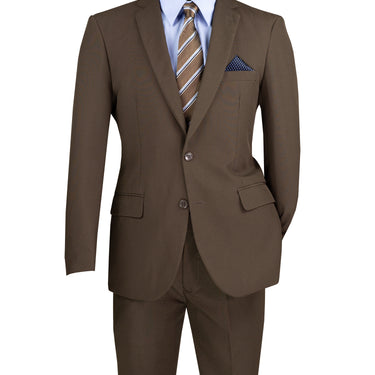 Vinci Brown Regular Fit 2 Piece Suit - 2PP