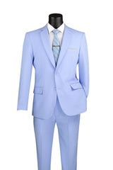 Vinci 2 Piece Regular Fit Suit in Light Blue - 2PP