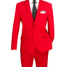 Vinci Red Regular Fit 2 Piece Suit - 2PP