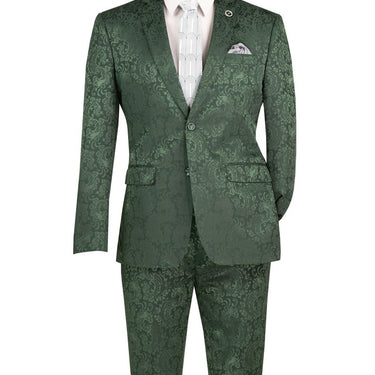 Vinci Hunter Green Slim Fit 2 Piece Suit - S2F-1