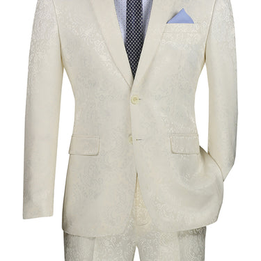 Vinci Ivory Slim Fit 2 Piece Suit - S2F-1