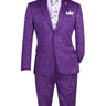 Vinci Purple Slim Fit 2 Piece Suit - S2F-1
