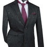 Vinci Black Slim Fit 2 Piece Suit - S2F-1