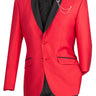 Vinci Red Slim Fit 2 Piece Tuxedo - S2PS-1
