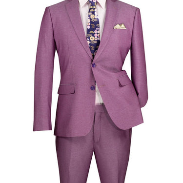 Vinci Light Purple Slim Fit 2 Piece Suit - S2RK-7
