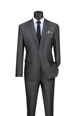 Vinci 2 Piece Slim Fit Suit in Smoke - S2RK-7