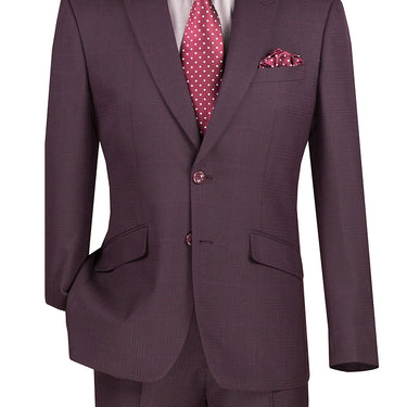 Vinci Burgundy Slim Fit 2 Piece Suit - S2RW-1