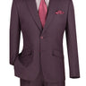 Vinci Burgundy Slim Fit 2 Piece Suit - S2RW-1
