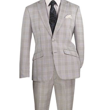 Vinci Gray Slim Fit 2 Piece Suit - S2RW-1