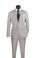 Vinci Gray Slim Fit 2 Piece Suit - S2RW-1