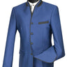 Vinci Blue Slim Fit 2 Piece Suit - S4HT-1