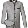 Vinci Gray Slim Fit 2 Piece Suit - S4HT-1