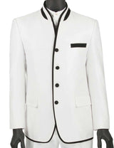 Vinci White Slim Fit 2 Piece Suit - S4HT-1