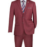 Vinci Burgundy Slim Fit 2 Piece Suit - SC900-12