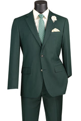 Vinci 2 Piece Slim Fit Suit in Hunter Green - SC900-12