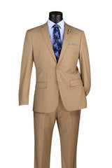 Vinci 2 Piece Slim Fit Suit in Light Beige - SC900-12