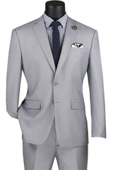 Vinci 2 Piece Slim Fit Suit in Light Gray - SC900-12