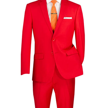 Vinci Red Slim Fit 2 Piece Suit - SC900-12