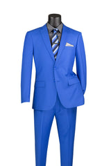 Vinci 2 Piece Slim Fit Suit in Royal - SC900-12