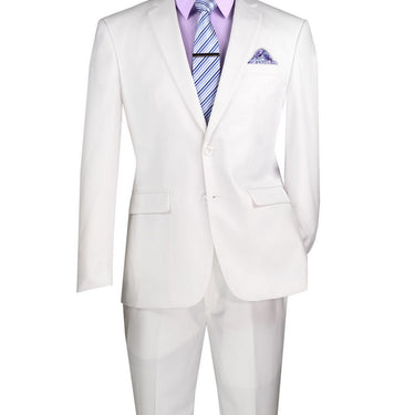 Vinci White Slim Fit 2 Piece Suit - SC900-12