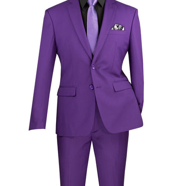 Vinci Purple Slim Fit 2 Piece Suit - SC900-12