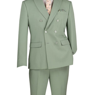 Vinci Sage Slim Fit Double Breasted Suit - SDB-1