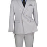 Vinci Silver Slim Fit Double Breasted Suit - SDB-1