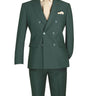 Vinci Hunter Green Slim Fit Double Breasted Suit - SDB-1