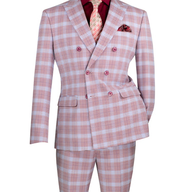 Vinci Adobe Rose Slim Fit Double Breasted Suit - SDW-2