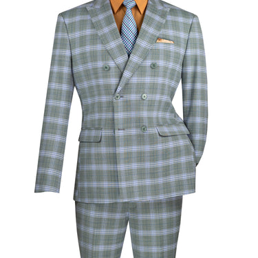 Vinci Sea Grass Slim Fit Double Breasted Suit - SDW-2