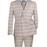 Vinci Tan Slim Fit Double Breasted Suit - SDW-2
