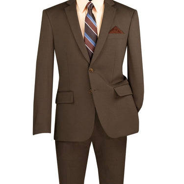 Vinci Brown Slim Fit 2 Piece Suit - SDX-3