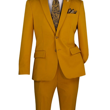 Vinci Gold Slim Fit 2 Piece Suit - SDX-3