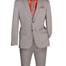 Vinci Silver Slim Fit 2 Piece Suit - SDX-3