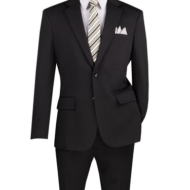 Vinci Black Slim Fit 2 Piece Suit - SDX-3