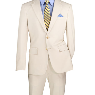 Vinci Bone White Slim Fit 2 Piece Suit - SDX-3