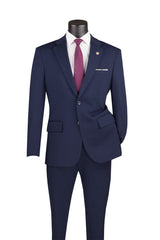Vinci 2 Piece Slim Fit Suit in Navy - SDX-3